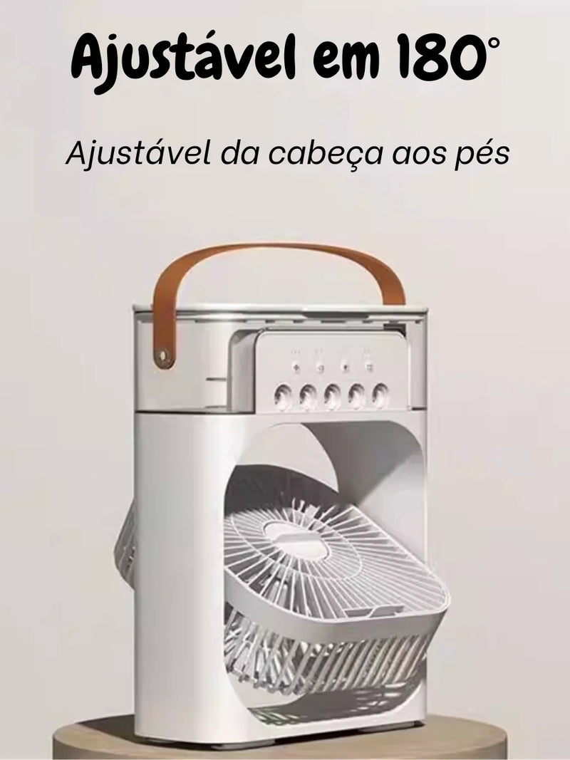 Ventilador Refrigerador De Ar Condicionado Umidificador Portátil Com Led Reservatório De Água TIPO C Usb